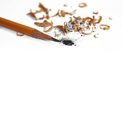 sharpened pencil and shavings