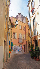 Fototapeta na wymiar narrow street in lisbon