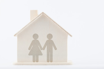 Family diversity concept: Heterosexual couple at home