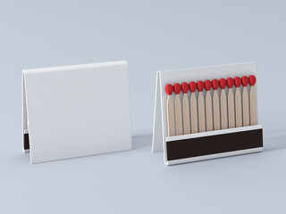 Blank matches white book mock up, red matches 3d rendering