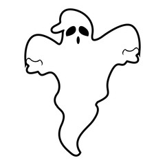 Isolated ghost illustration