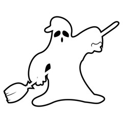 Isolated ghost illustration