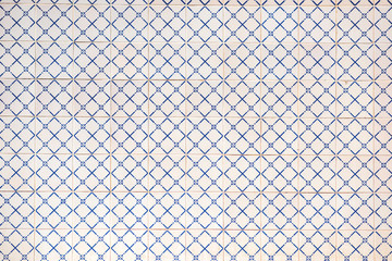 Naklejka premium Beautiful portuguese facade tiles pattern called Azulejo