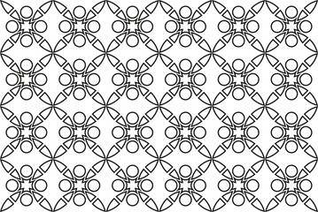 Abstract seamless geometric pattern. Seamless vector line background. Black and white. AI 10.