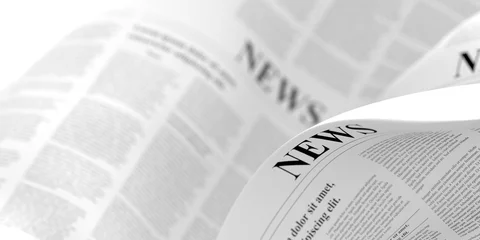 Abstract newspaper in a fluid shape, 3d rendering © tostphoto