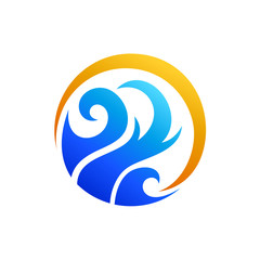 Naklejka premium Wave Logo 