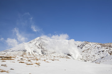 Obraz premium Mountain Asahidake in Hokkaido