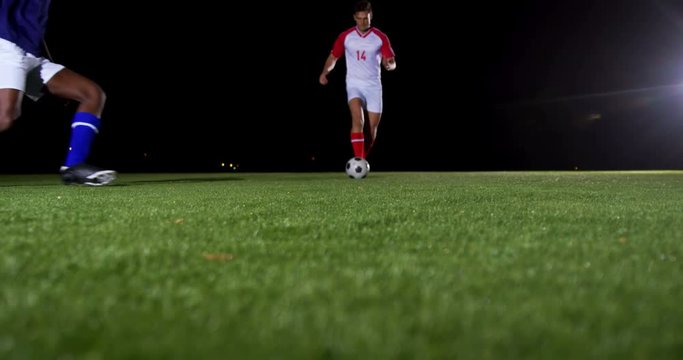 Soccer player playing soccer 