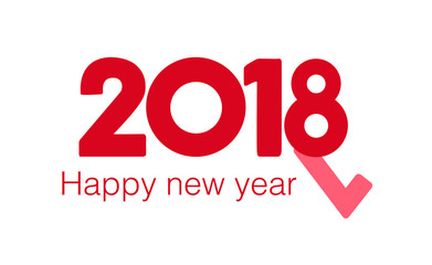 Happy new year 2018. Year 2017 vector design element. Merry Chrstmas Background for dinner invitations, festive posters,promotional depliant, greetings cards.
