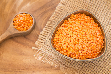 Raw red lentil - Lens culinaris