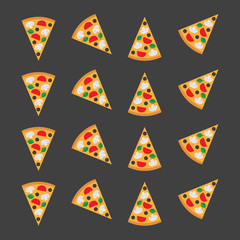 pizza background- vector illustration