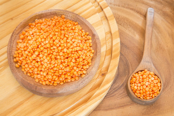 Raw red lentil - Lens culinaris