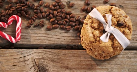 Cookies arranged on wooden table - Powered by Adobe