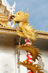 Golden dragon statue.