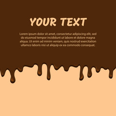 Dripping chocolate. Vector illustration