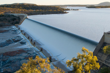 Burdekin Dam in flood