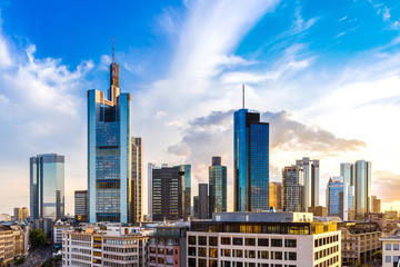 Financial district in Frankfurt