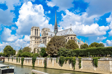 Obraz premium Seine and Notre Dame de Paris