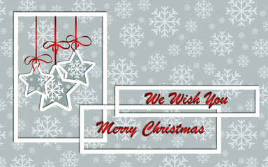 Naklejka na ściany i meble Merry Christmas. Holiday greeting card. Vector illustration. 