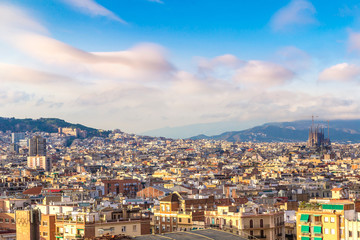 Fototapeta premium Panoramic view of Barcelona