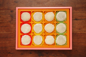 Sticky rice cake  in the box 