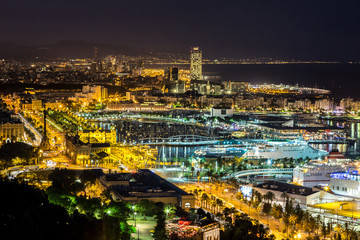 Fototapeta na wymiar Panoramic view of Barcelona