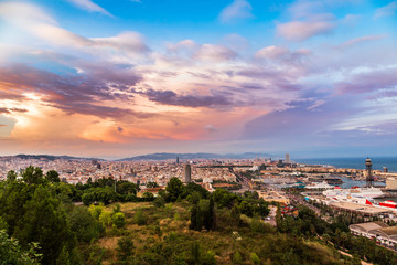 Panoramic view of Barcelona