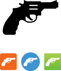 Fototapeta premium Revolver Icon - Illustration