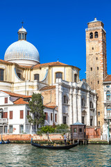 Naklejka premium Gondola on Canal Grande in Venice