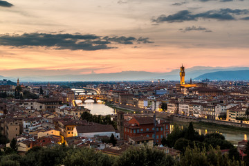 Obraz premium Panoramic sunset Florence