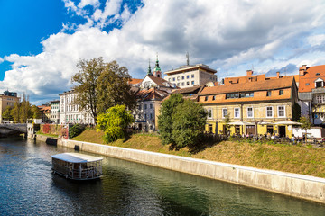 Fototapeta na wymiar Ljubljana river