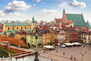 Obraz na płótnie Canvas Panoramic view of Warsaw