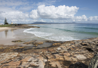 south west rocks New South wales and the beach on Trial Bay.