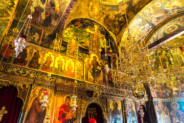 Interior of monastery. Meteora, Greece