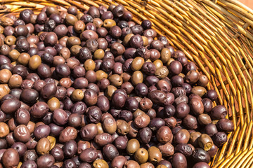 Ripe fresh olives