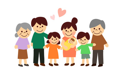 三世代家族　赤ちゃん