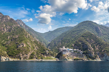 Fototapeta premium Dionisiou Monastery on Mount Athos
