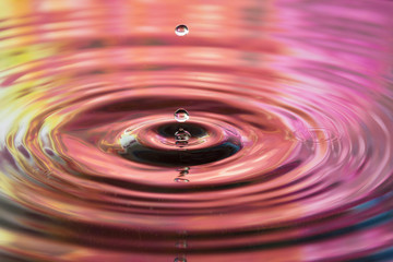 Naklejka na ściany i meble colored water droplet close up composition photography