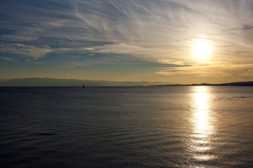 Sunset by the ocean in Victoria
