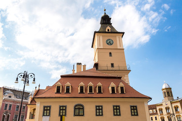 Fototapeta na wymiar City Hall in Brasov