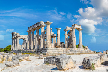 Aphaia temple on Aegina island, Greece - obrazy, fototapety, plakaty