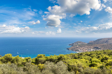 Panoramic landscape of Aegina island