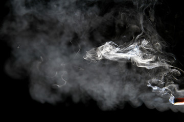 smoke background / Smoke is a collection of airborne solid and liquid particulates and gases...