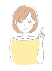 若い女性　ポイント