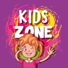 kids zone poster icon