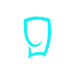 Abstract dental logo on white background