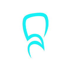 Obraz premium Abstract dental logo on white background