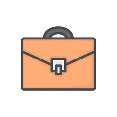 Obraz premium Office colored icon briefcase business