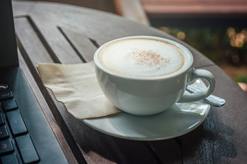 Coffee and laptop