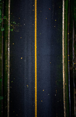 top view of asphalt texture background. Empty road from top view.
